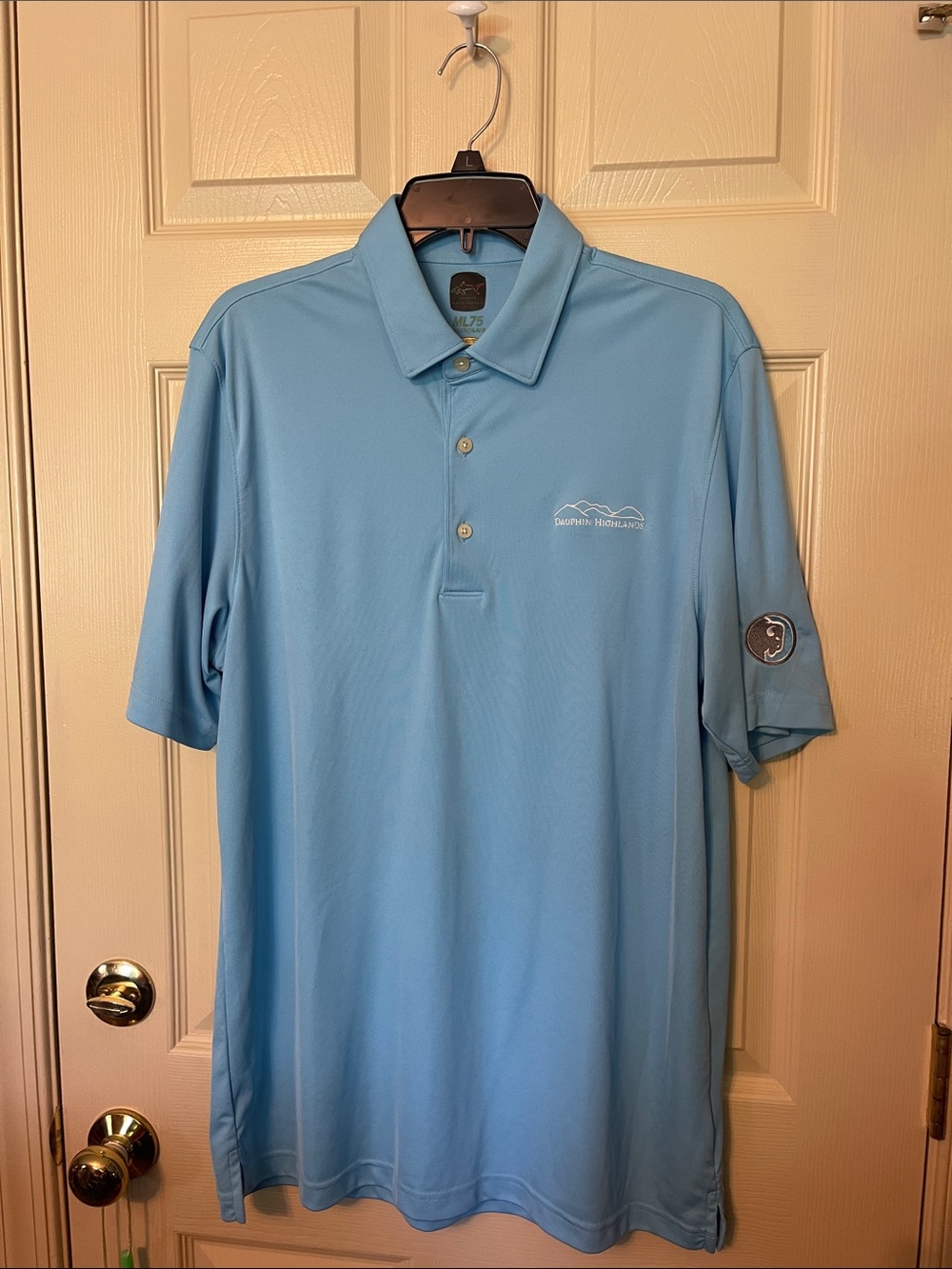 Greg Norman Collection Light Blue Performance Polo